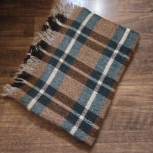 Vintage The Edinburgh Woolen Mill Blanket Tartan Made In Scotland Plaid